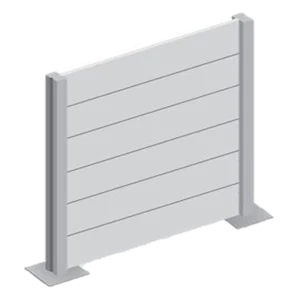 Panel beton pagar berukuran 240 x 40 x 5 cm, ukuran yang menentukan jarak antar tiang.