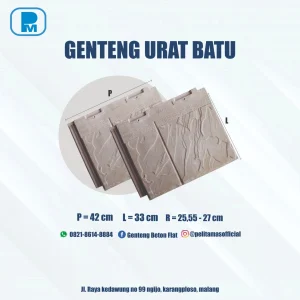 Genteng flat beton seri urat batu