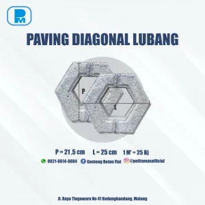 Paving Diagonal Lubang (Grassblock)