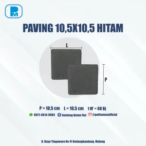 Paving 10,5x10,5 Hitam Pelita Emas Jaya
