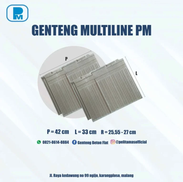 Genteng flat beton seri multiline PM