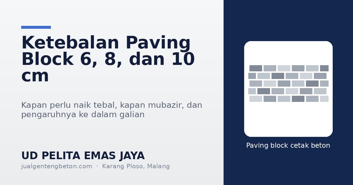 Paving Block Malang - Ketebalan - UD Pelita Emas Jaya
