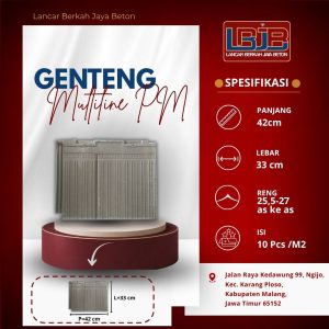Genteng Beton Multiline Lancar Berkah Jaya Beton
