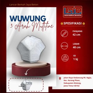 Wuwung 3 Arah Multiline Natural Lancar Berkah Jaya Beton