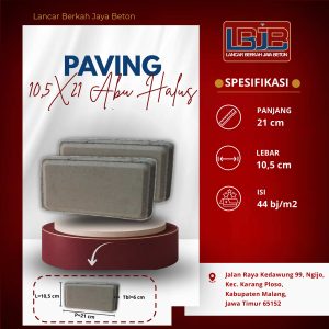 Paving 10,5x21 Abu Halus Lancar Berkah Jaya Beton