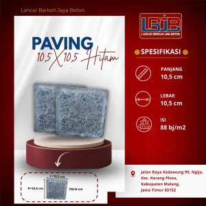 Paving 10,5x10,5 Hitam Lancar Berkah Jaya Beton