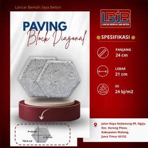 Paving Block Diagonal Abu Natural Lancar Berkah Jaya Beton