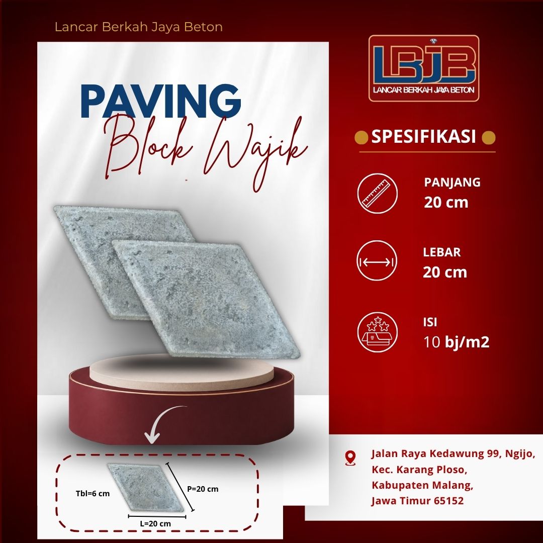 Paving block wajik yang sisanya disimpan sebagai cadangan perbaikan