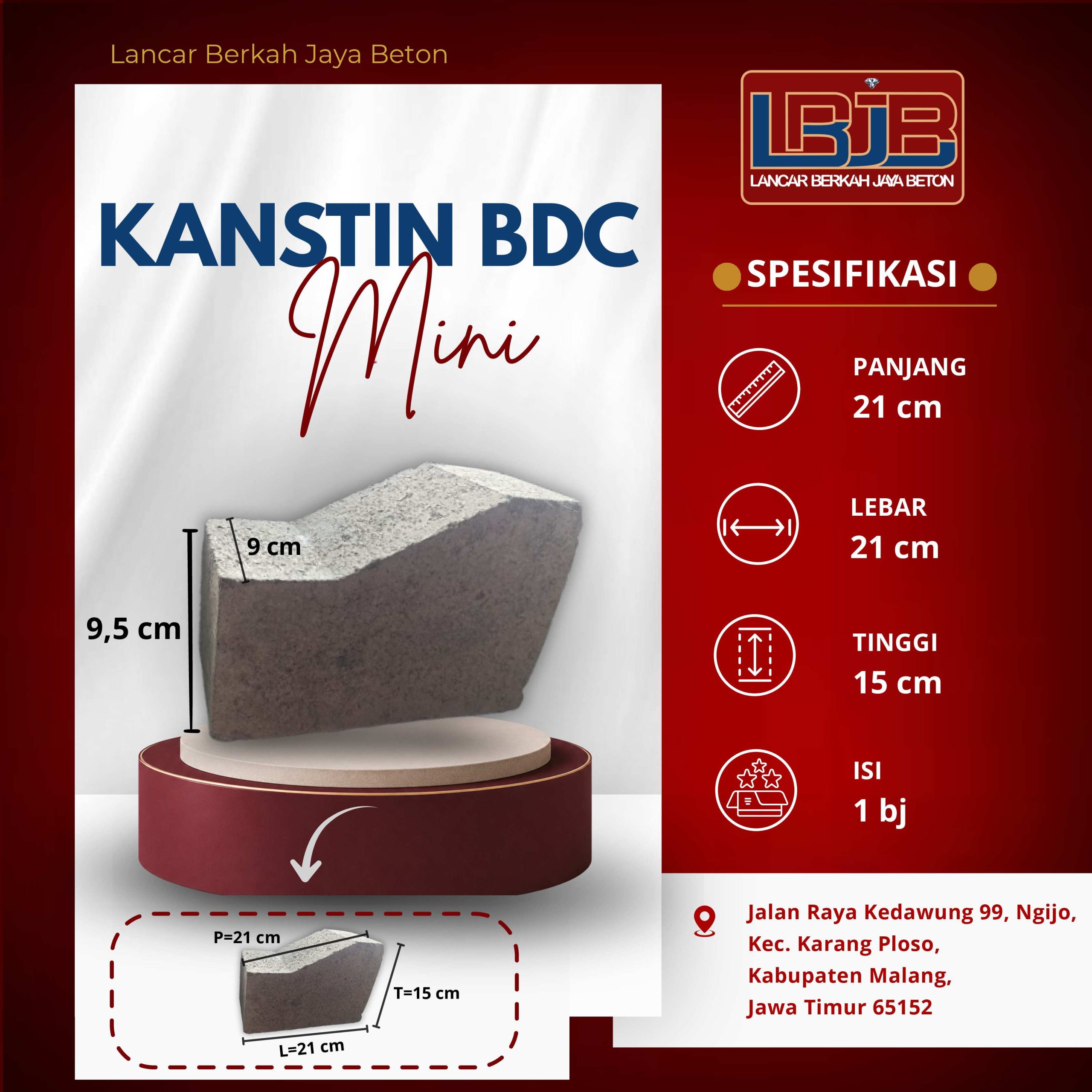 Kanstin BDC mini sebagai pengunci tepi carport paving block di rumah perumahan