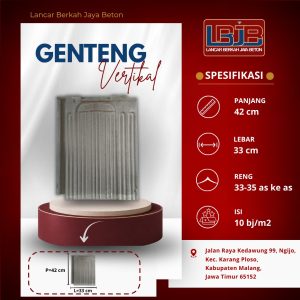 Genteng Beton Vertikal Lancar Berkah Jaya Beton