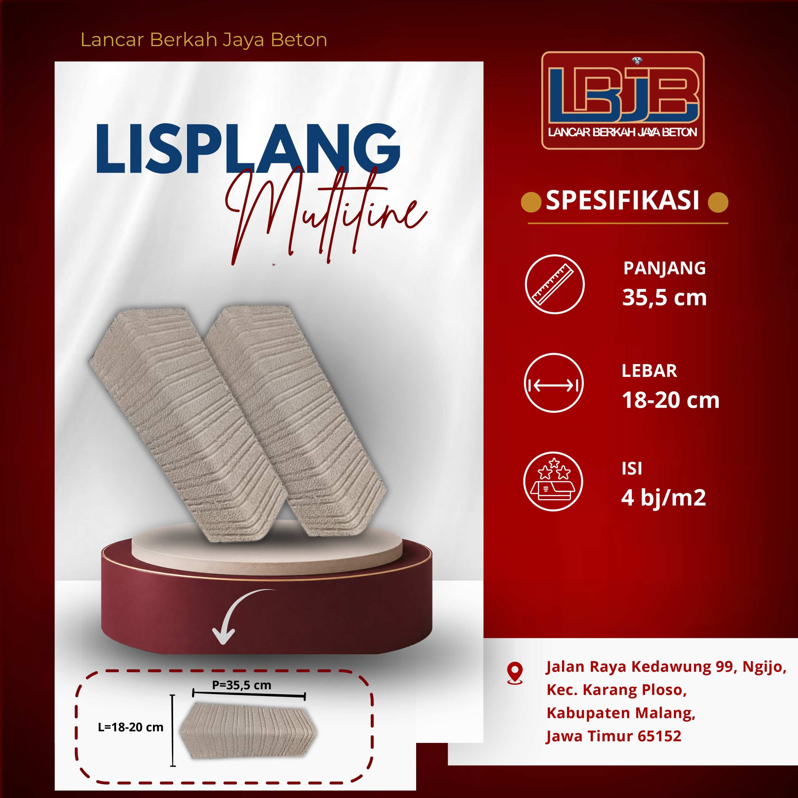 Lisplang Multiline Natural Lancar Berkah Jaya Beton