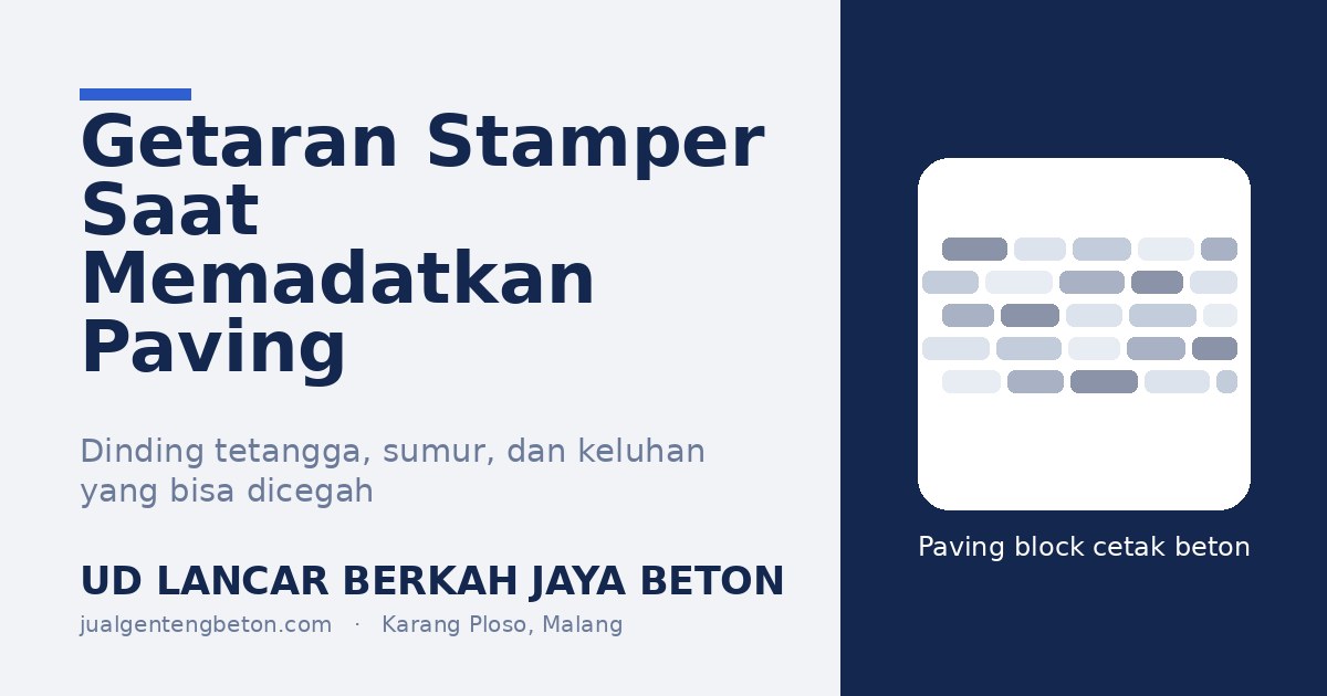 og getaran stamper paving block