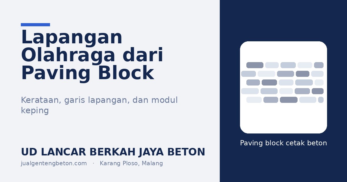 og lapangan olahraga paving block