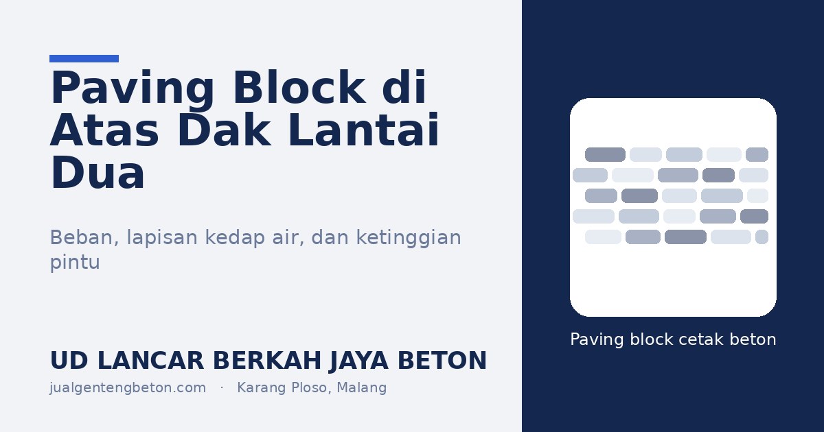 og paving block di atas dak