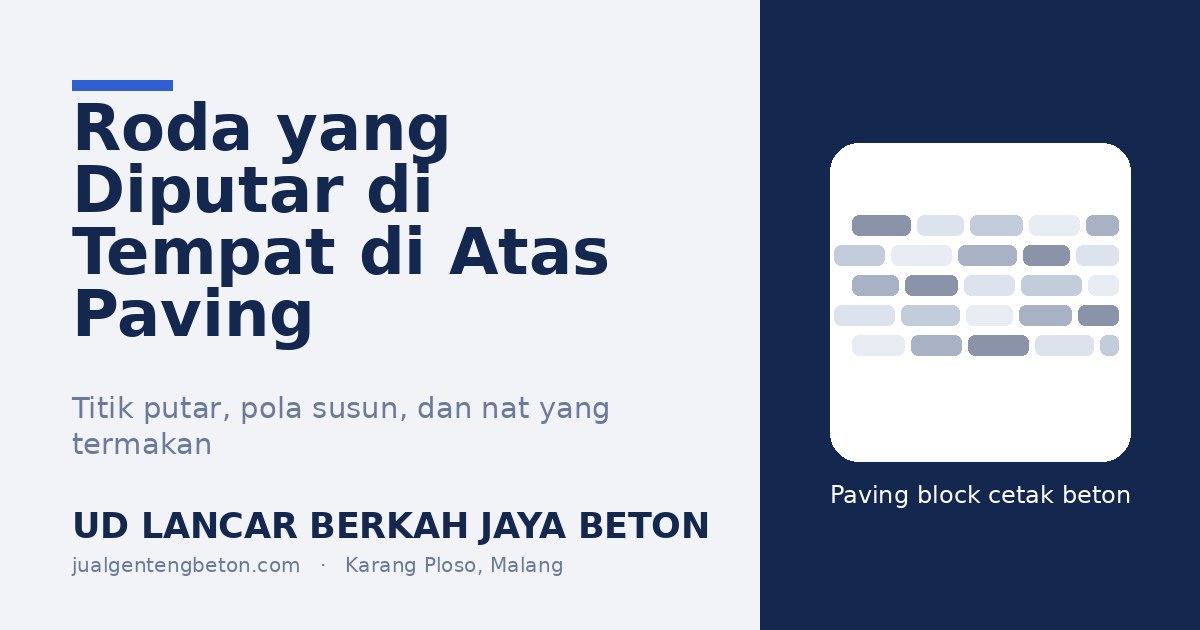 og paving block putar setir