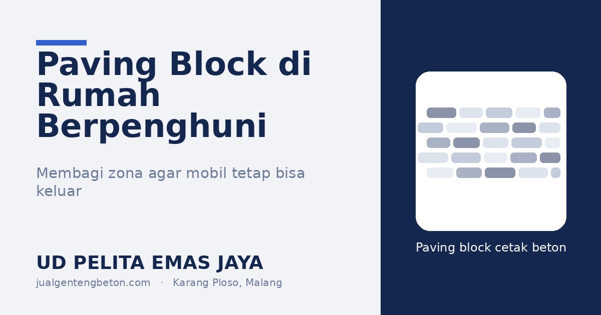 Memasang paving block di rumah yang sedang dihuni - UD Pelita Emas Jaya