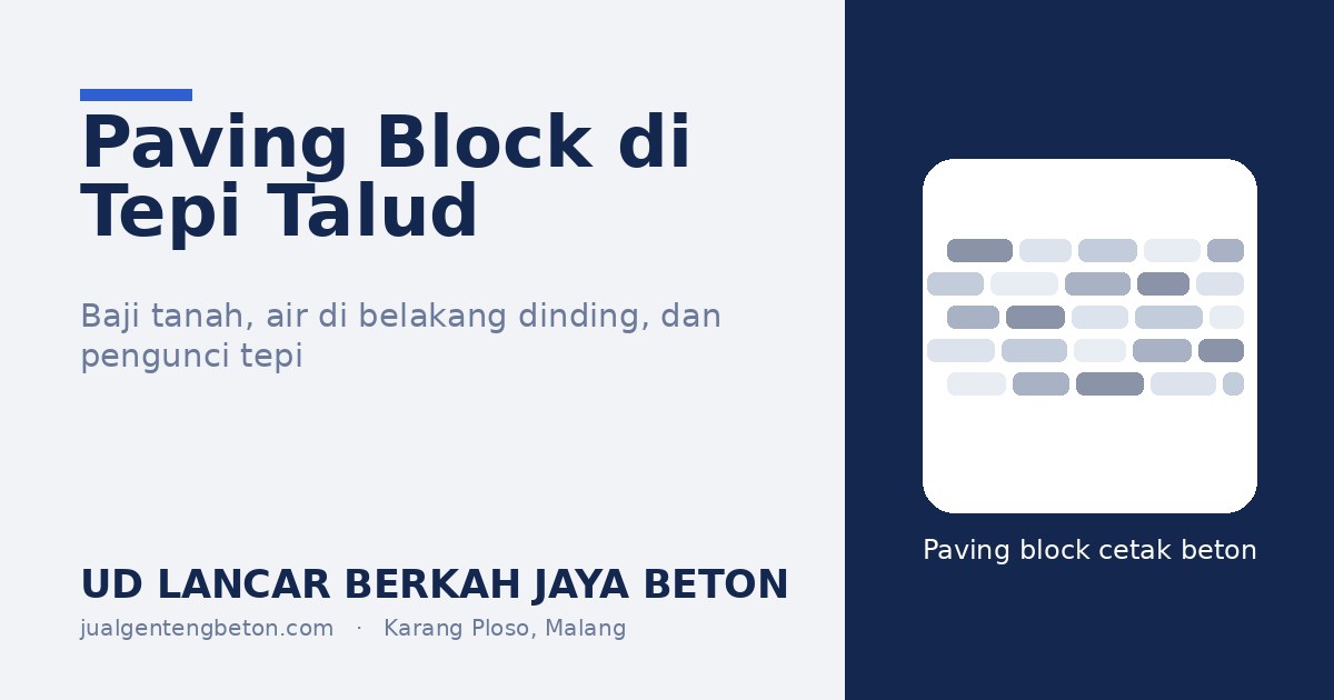 og paving block tepi talud